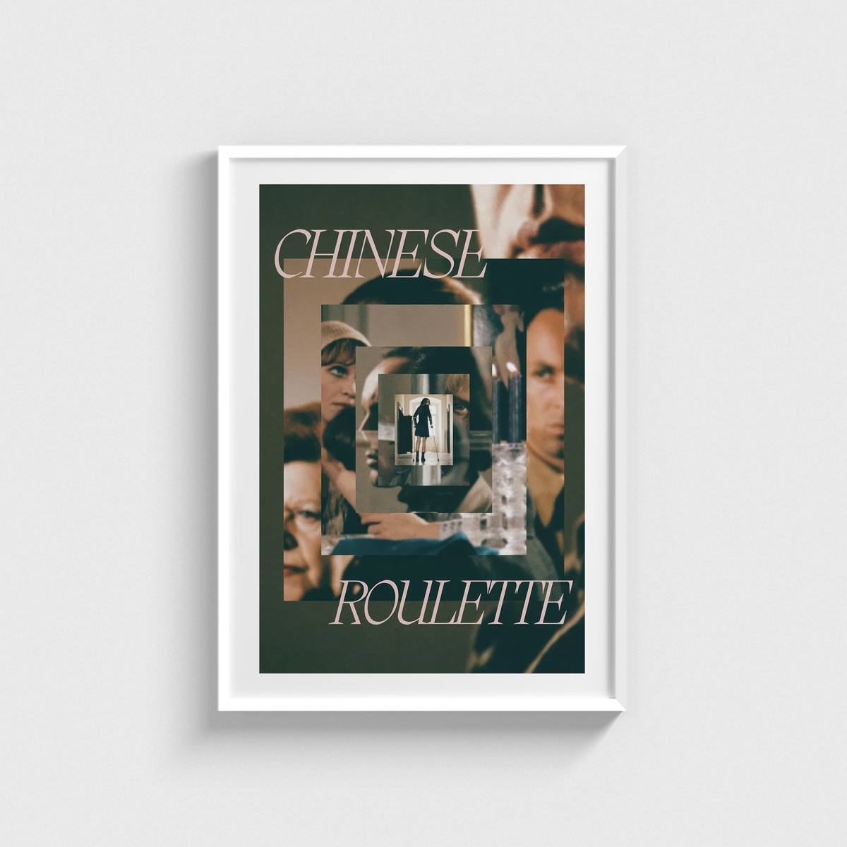 Chinese Roulette film posteri, beyaz çerçeveli tablo