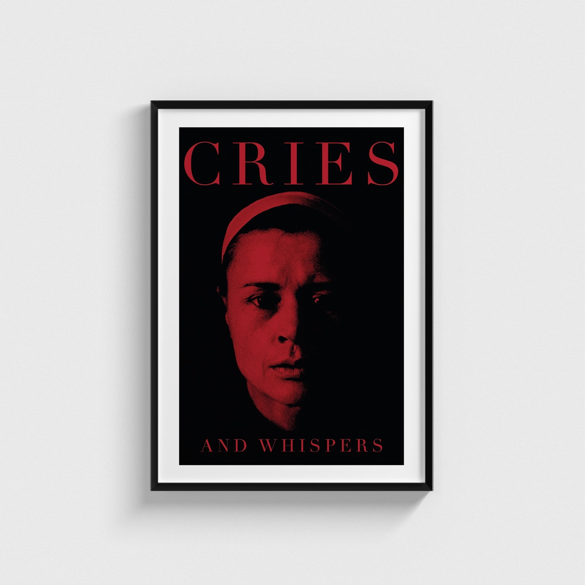 Cries and Whispers film posteri, siyah çerçeveli tablo