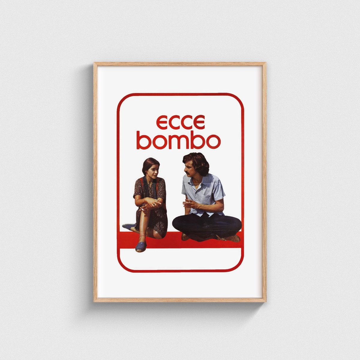 Ecce Bombo film posteri, ahşap çerçeveli tablo