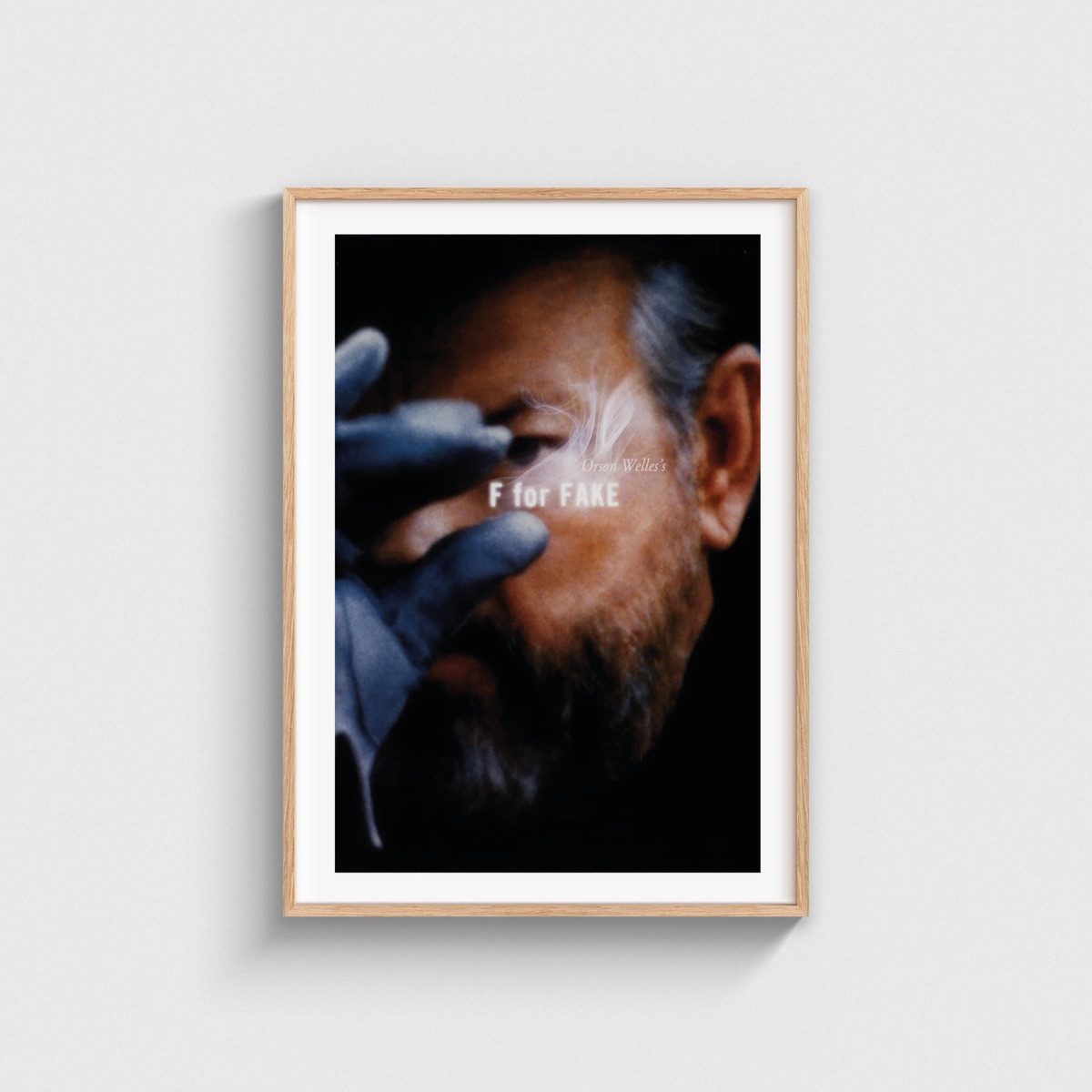 F for Fake film posteri, ahşap çerçeveli tablo