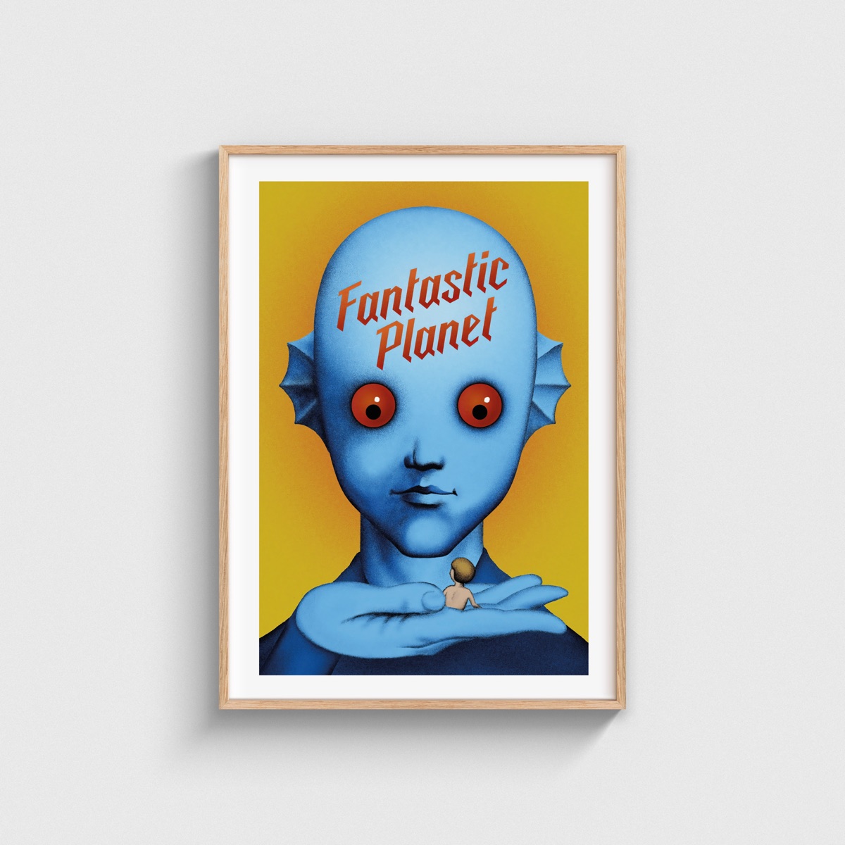 Fantastic Planet film posteri, ahşap çerçeveli tablo