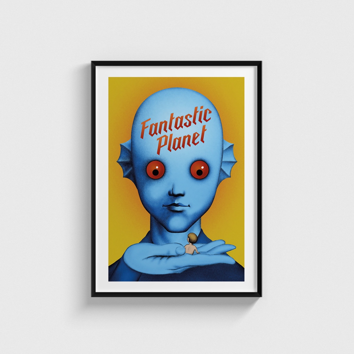 Fantastic Planet film posteri, siyah çerçeveli tablo