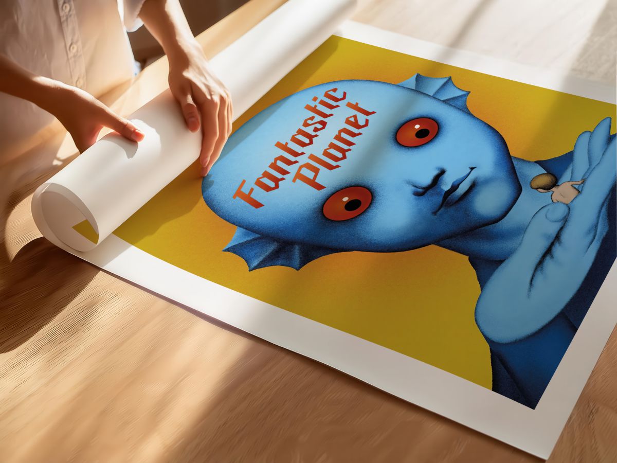 Fantastic Planet (1973) Film Posteri, rulo yapılmış çerçevesiz poster