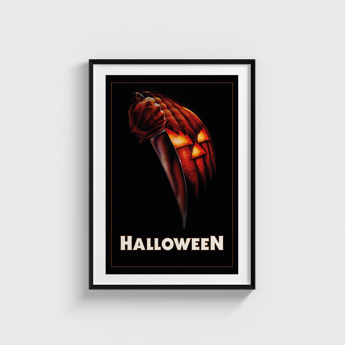 Halloween film posteri, siyah çerçeveli tablo