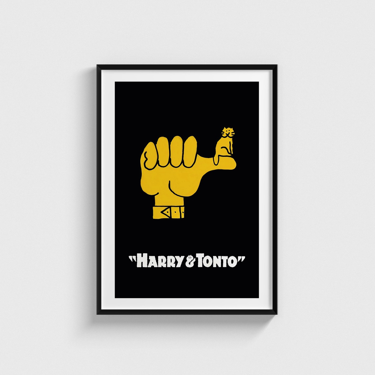 Harry and Tonto film posteri, siyah çerçeveli tablo
