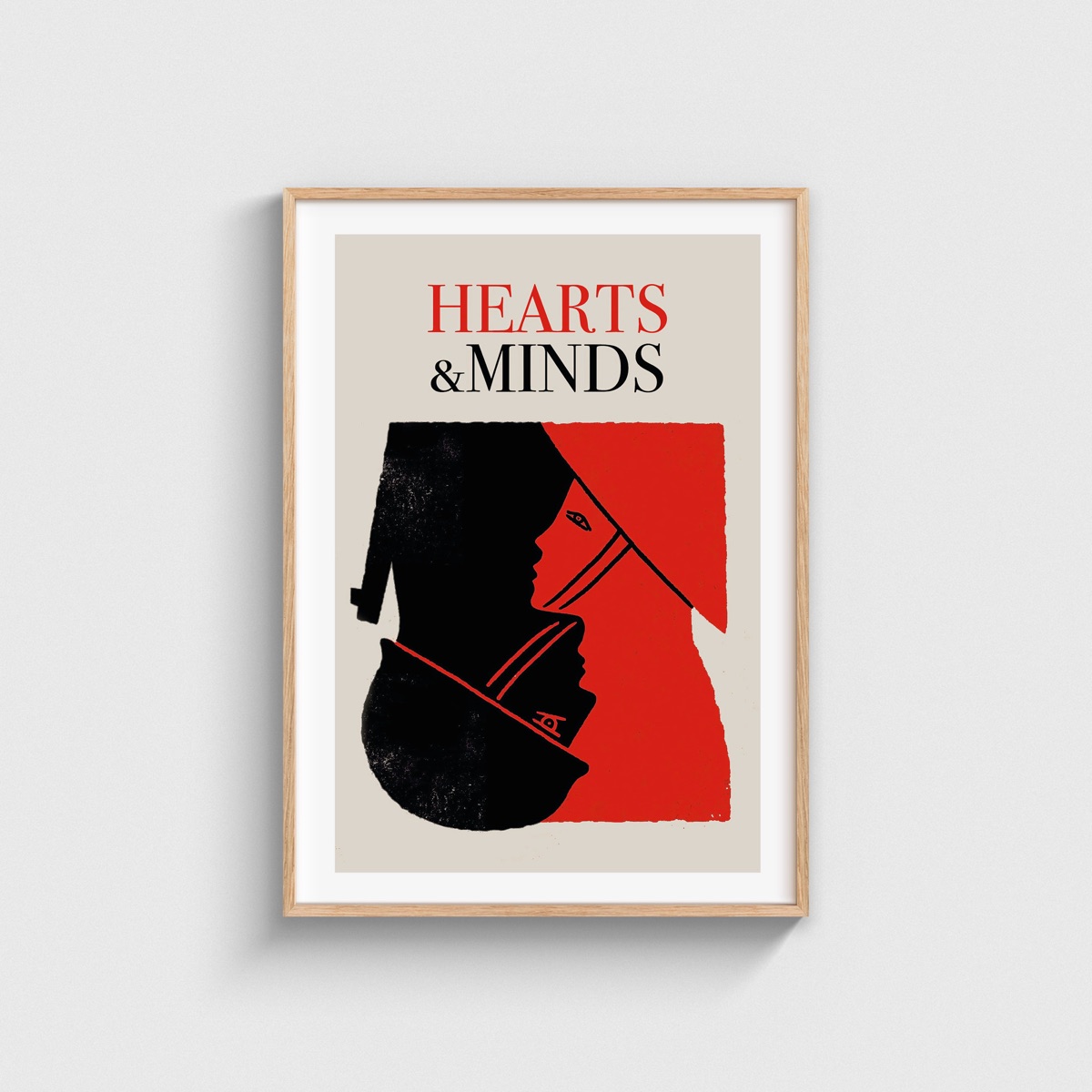 Hearts and Minds film posteri, ahşap çerçeveli tablo