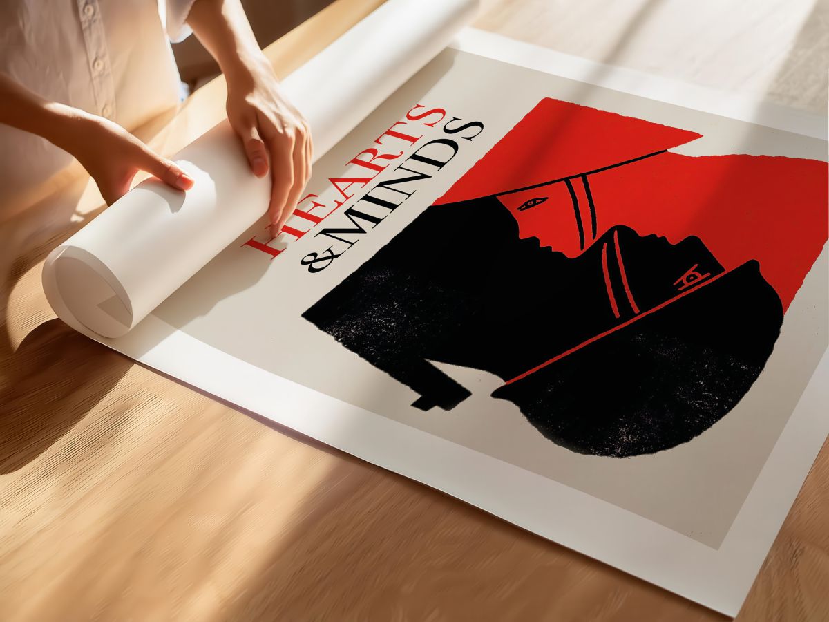 Hearts and Minds (1974) Film Posteri, rulo yapılmış çerçevesiz poster