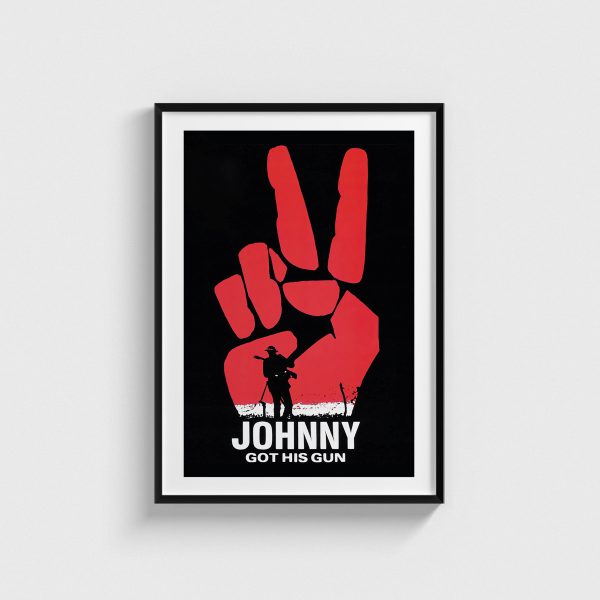 Johnny Got His Gun film posteri, siyah çerçeveli tablo