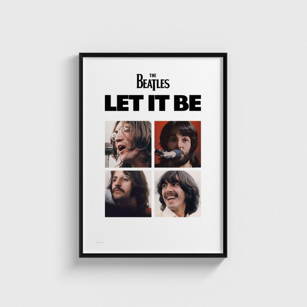 Let It Be film posteri, siyah çerçeveli tablo