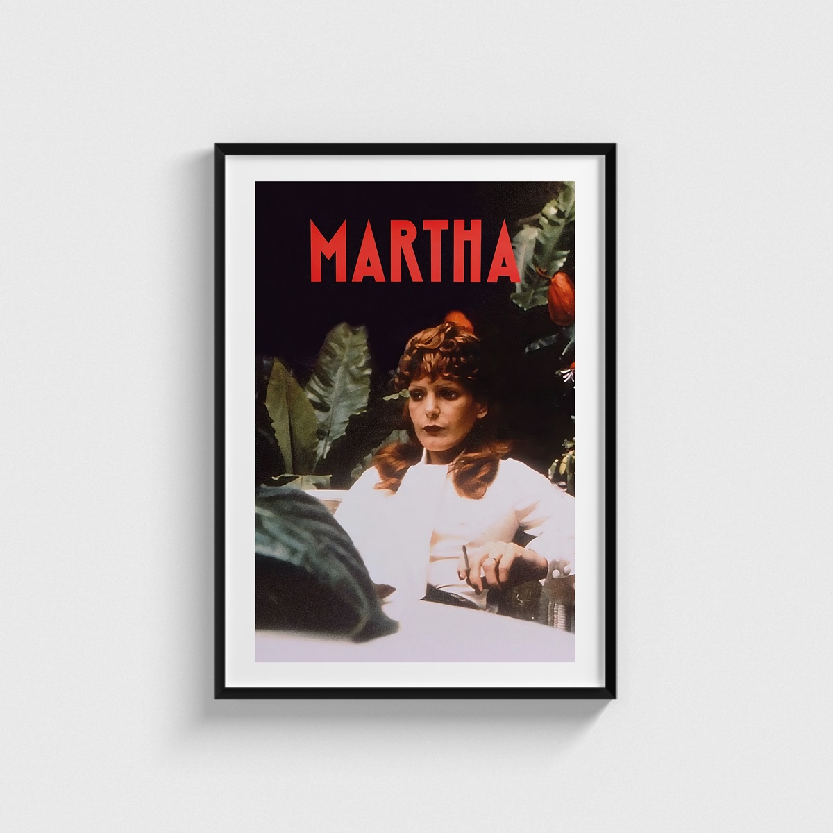 Martha film posteri, siyah çerçeveli tablo