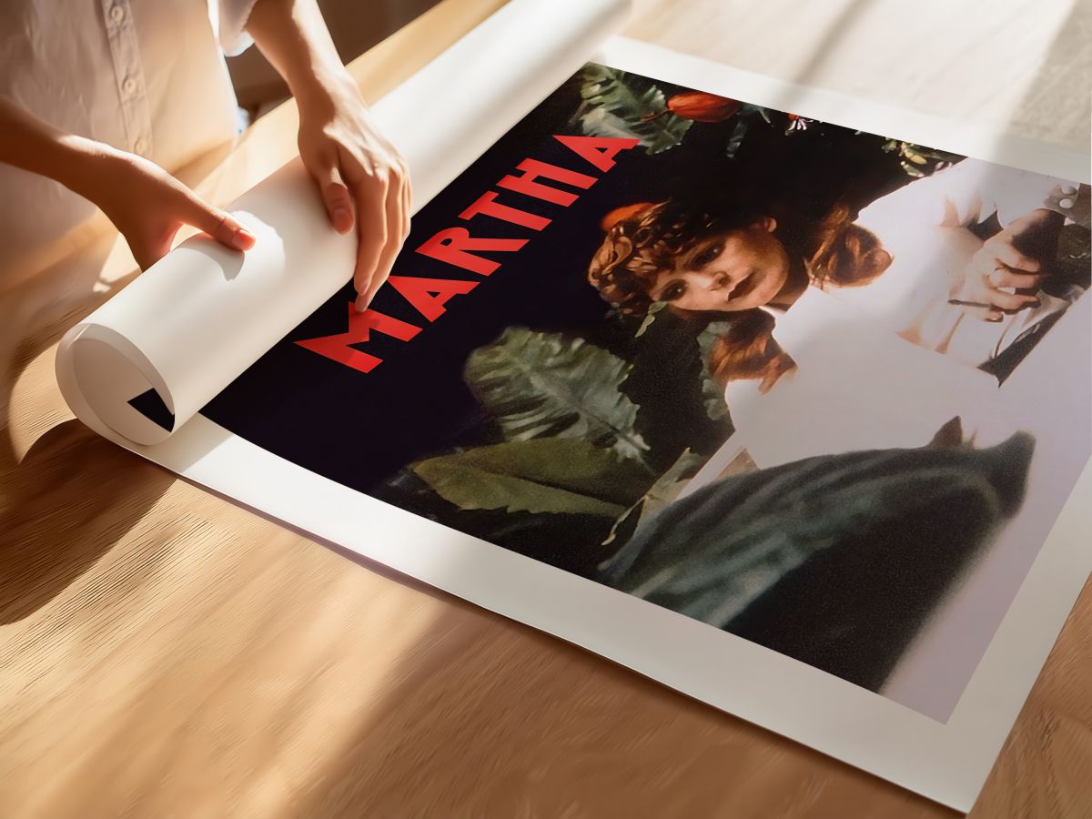 Martha (1974) Film Posteri, rulo yapılmış çerçevesiz poster