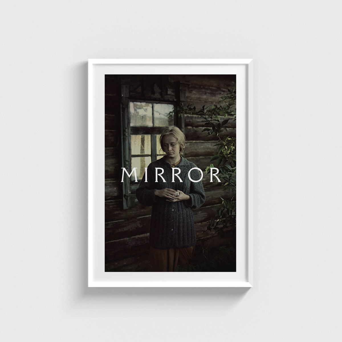 Mirror film posteri, beyaz çerçeveli tablo