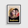 Sunflower film posteri, siyah çerçeveli tablo