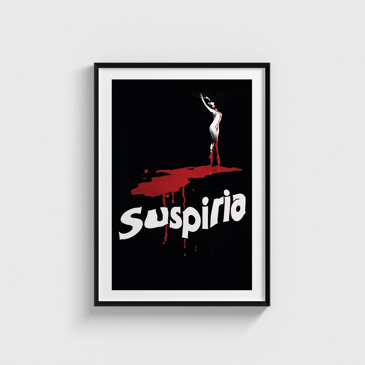 Suspiria film posteri, siyah çerçeveli tablo