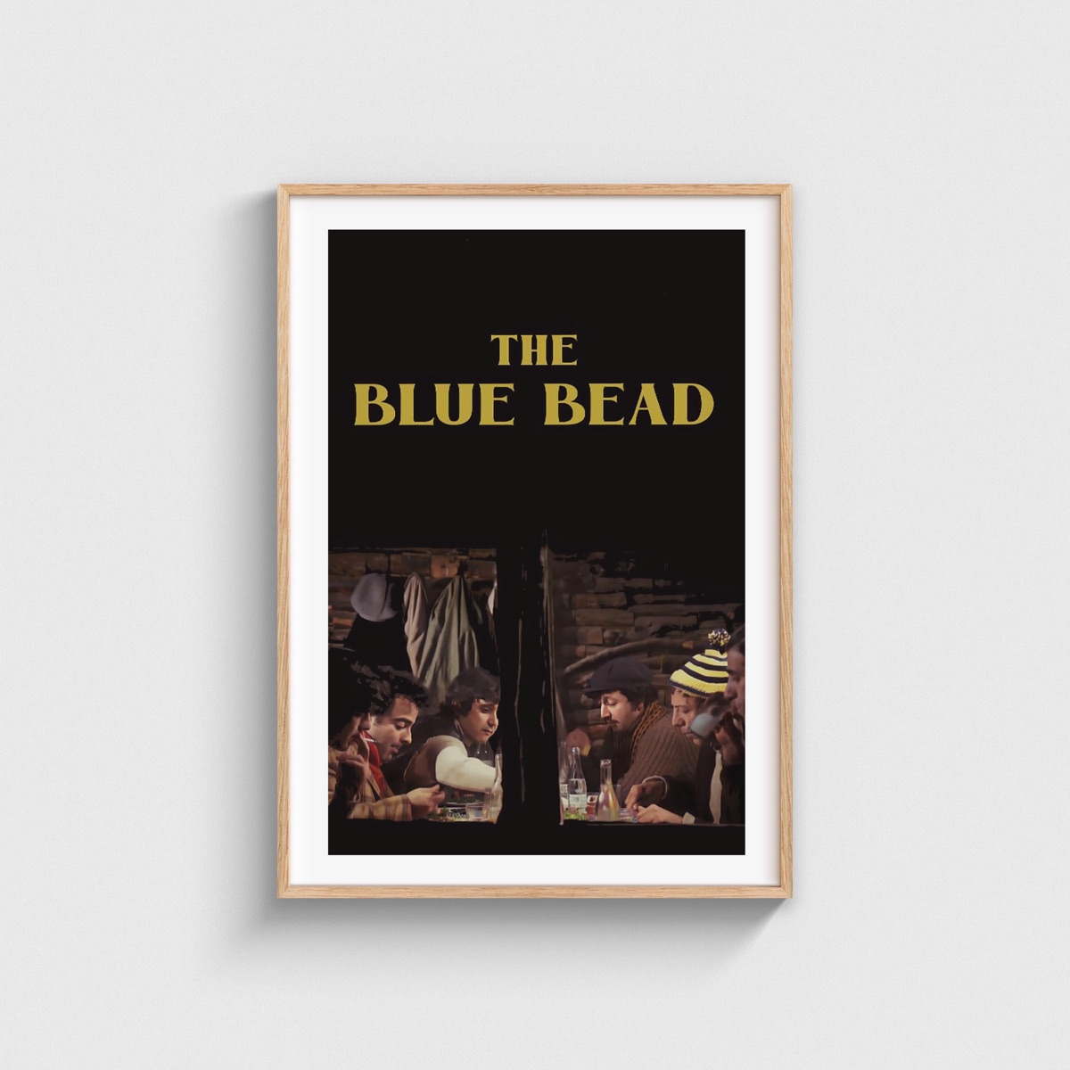 The Blue Bead film posteri, ahşap çerçeveli tablo