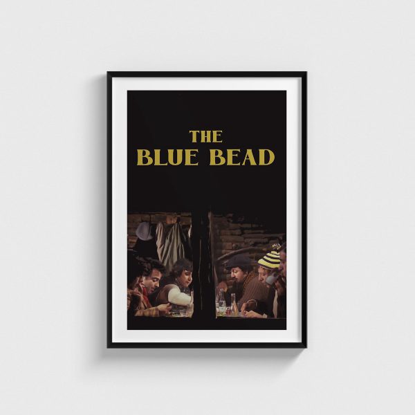 The Blue Bead film posteri, siyah çerçeveli tablo