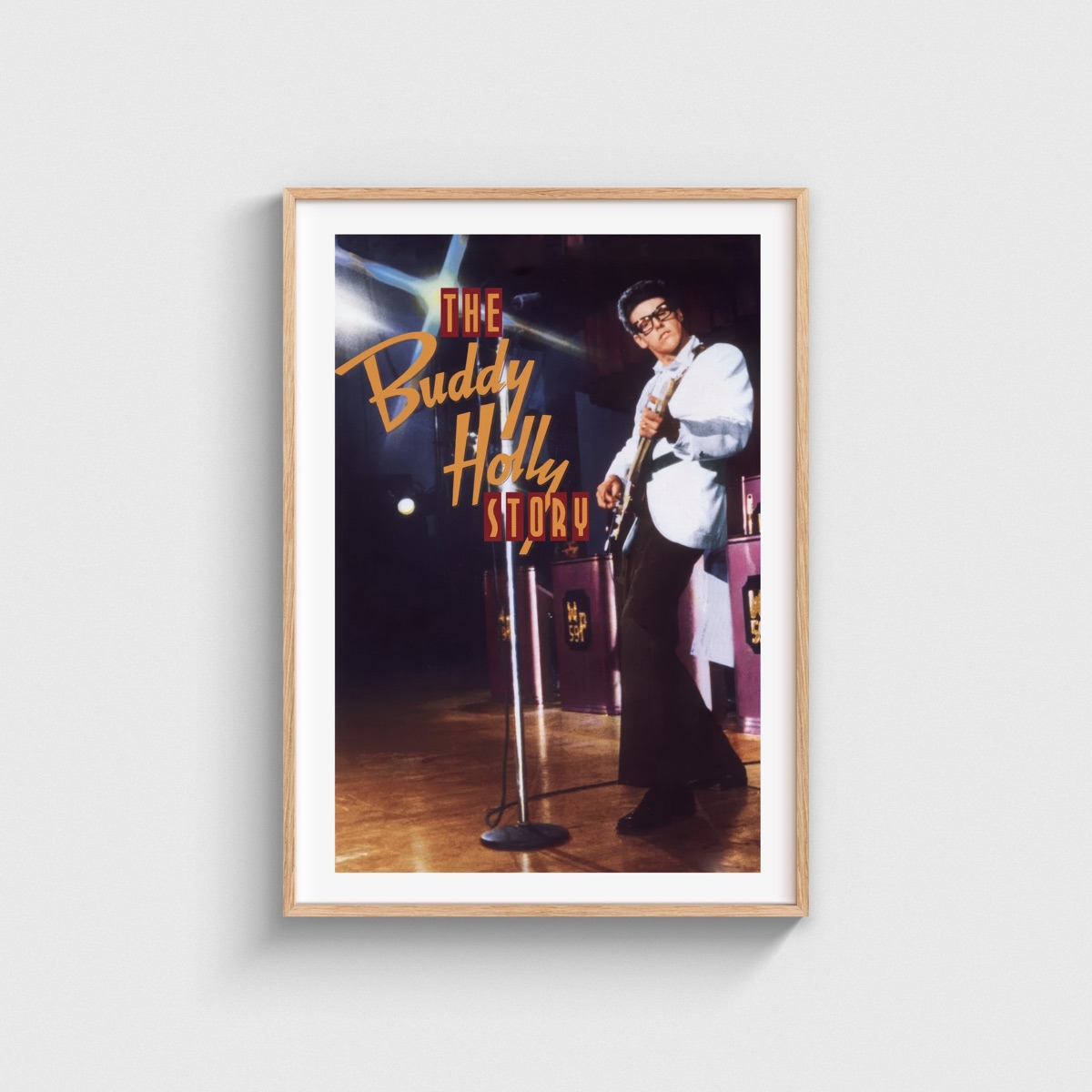 The Buddy Holly Story film posteri, ahşap çerçeveli tablo
