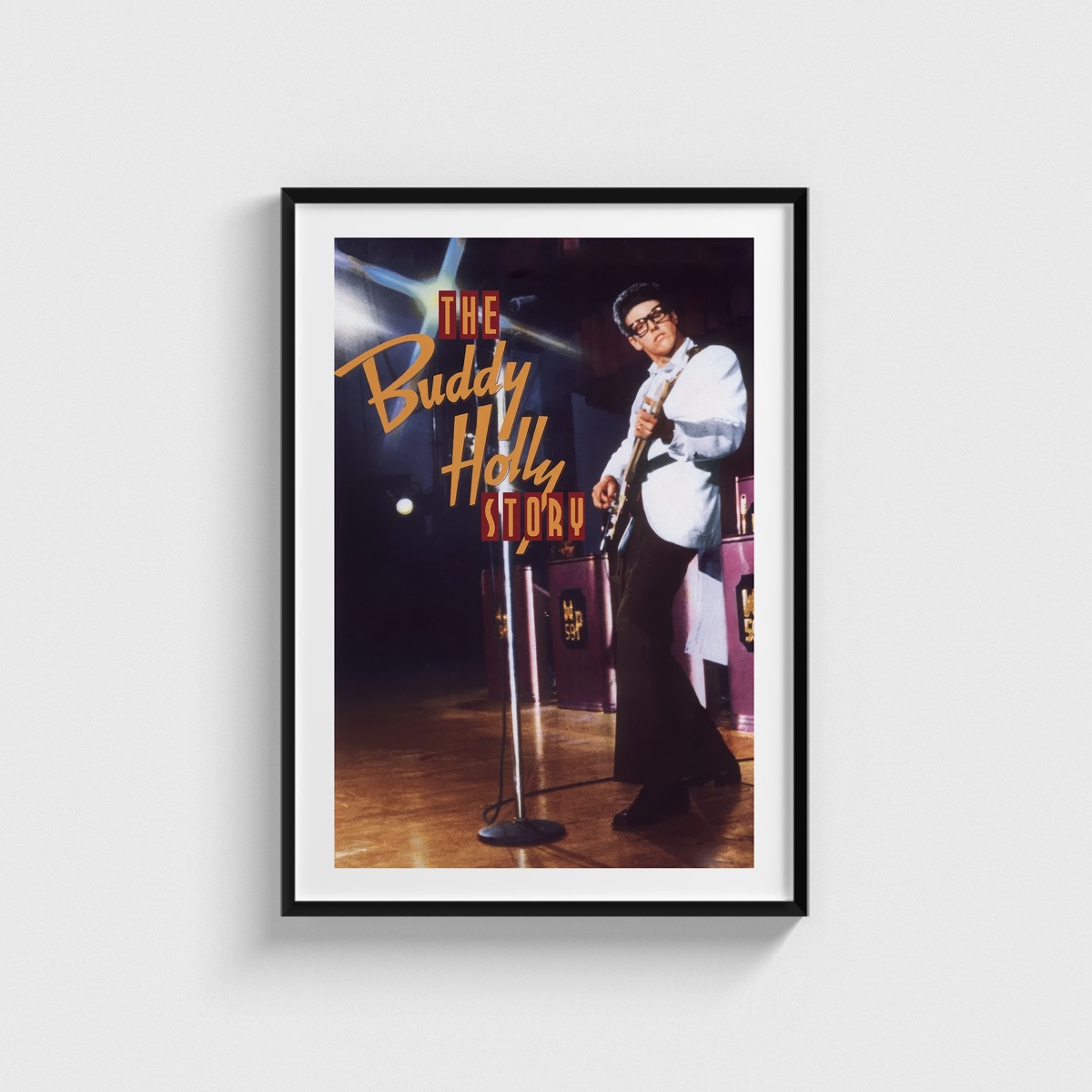 The Buddy Holly Story film posteri, siyah çerçeveli tablo