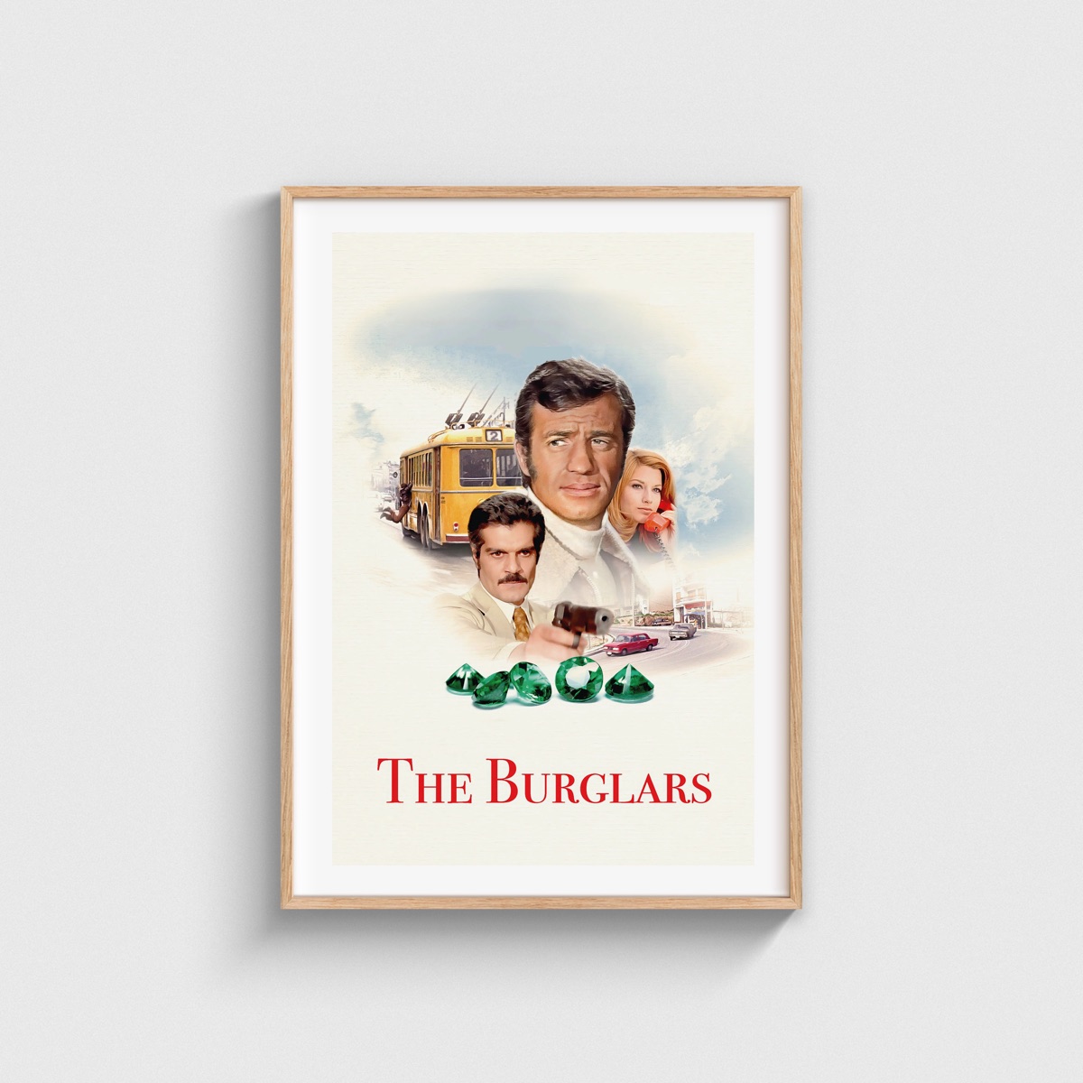 The Burglars film posteri, ahşap çerçeveli tablo
