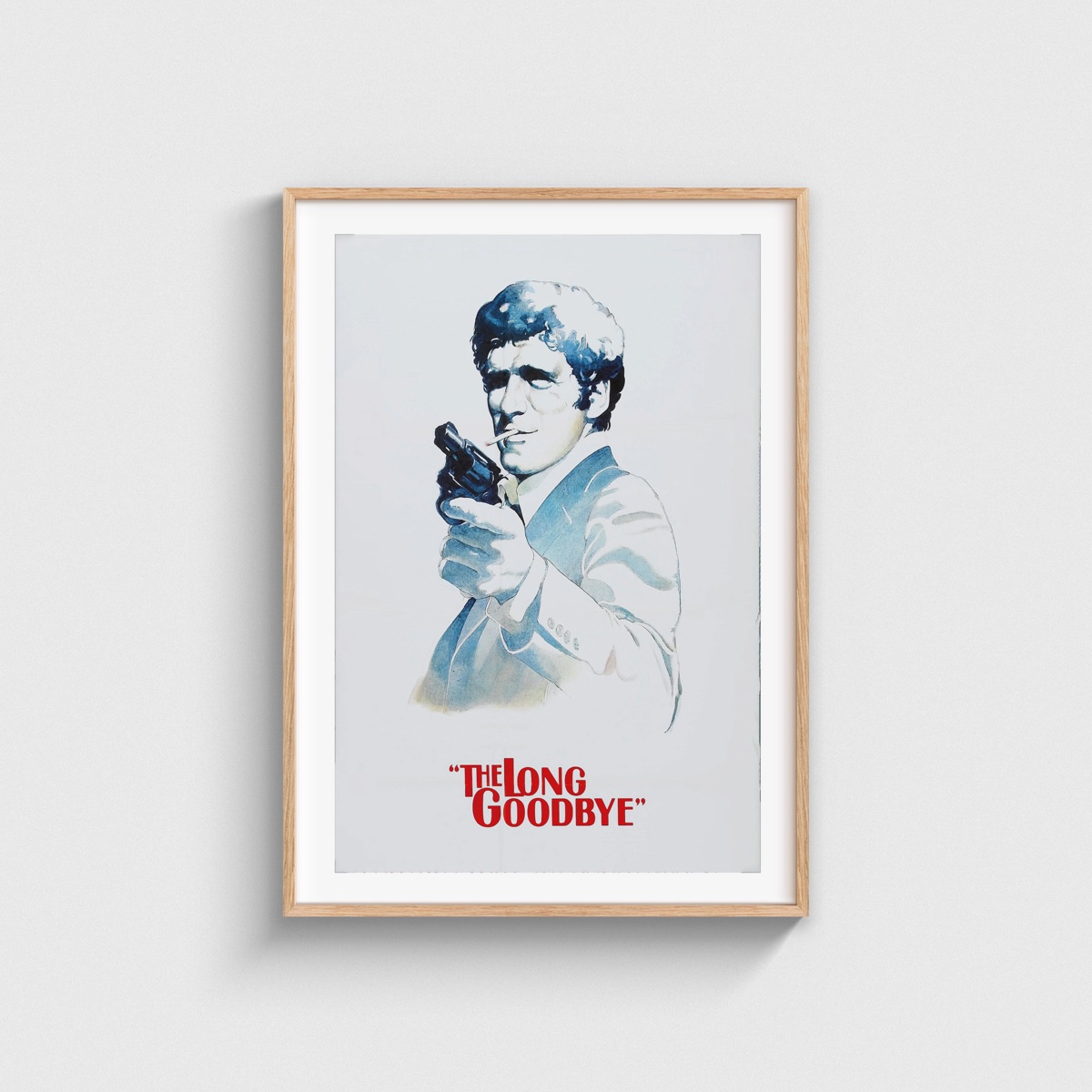 The Long Goodbye film posteri, ahşap çerçeveli tablo