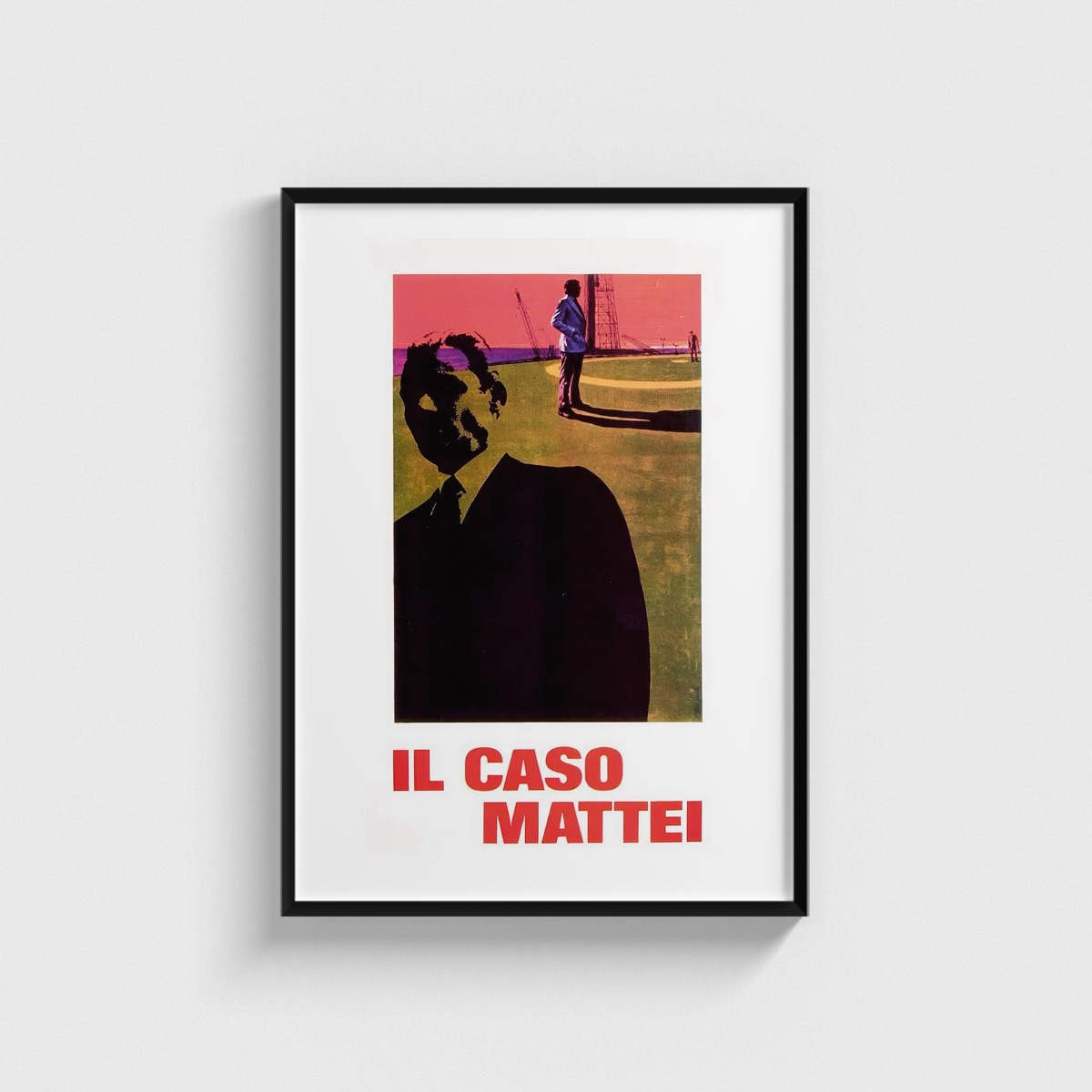 The Mattei Affair film posteri, siyah çerçeveli tablo