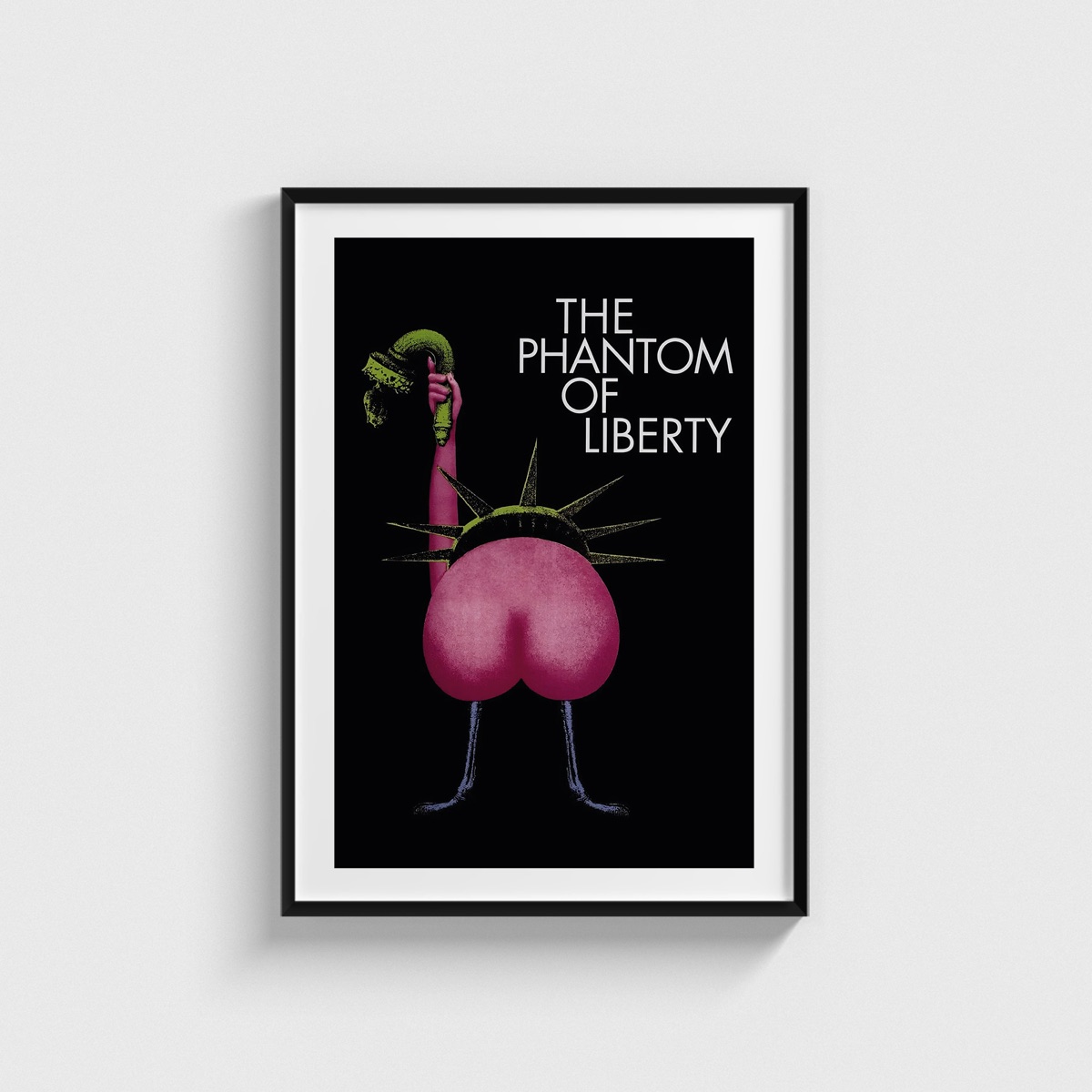 The Phantom of Liberty film posteri, siyah çerçeveli tablo