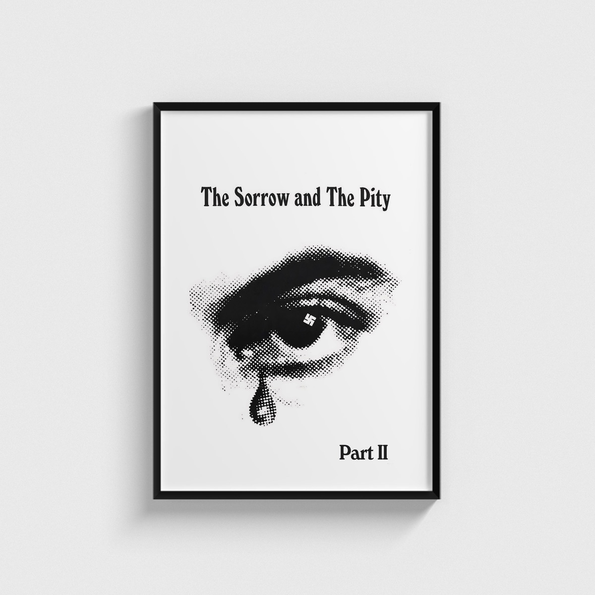 The Sorrow and the Pity film posteri, siyah çerçeveli tablo