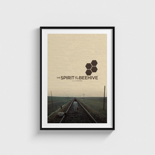 The Spirit of the Beehive film posteri, siyah çerçeveli tablo