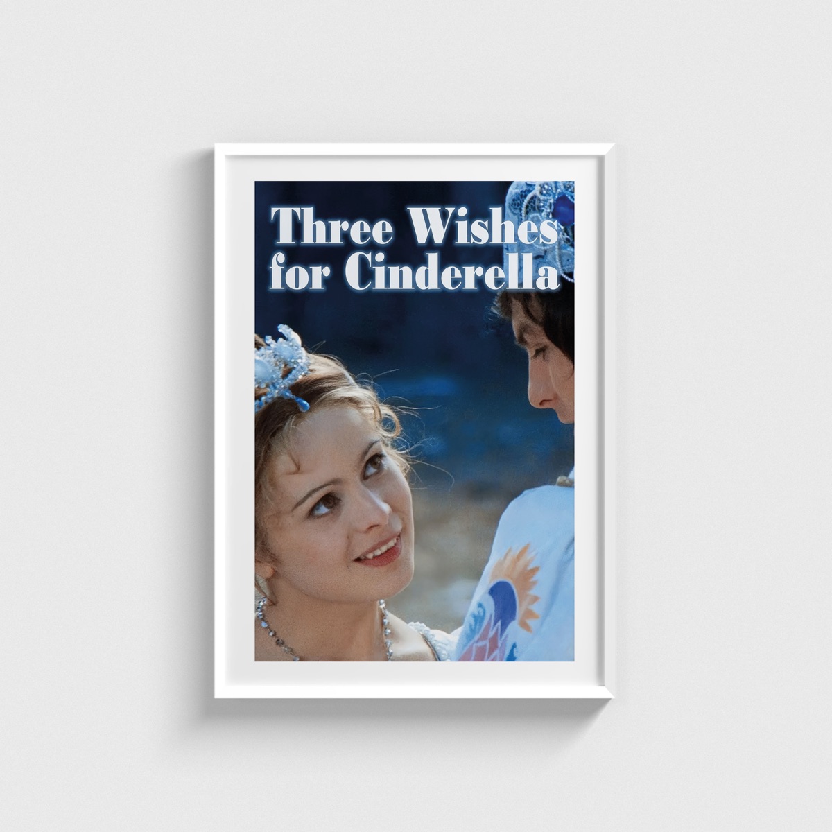 Three Wishes for Cinderella film posteri, beyaz çerçeveli tablo