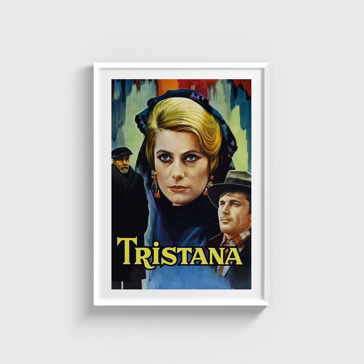 Tristana film posteri, beyaz çerçeveli tablo