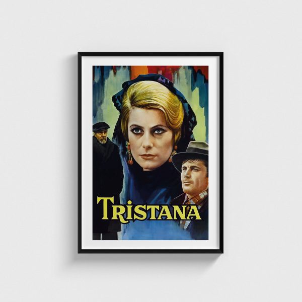 Tristana film posteri, siyah çerçeveli tablo