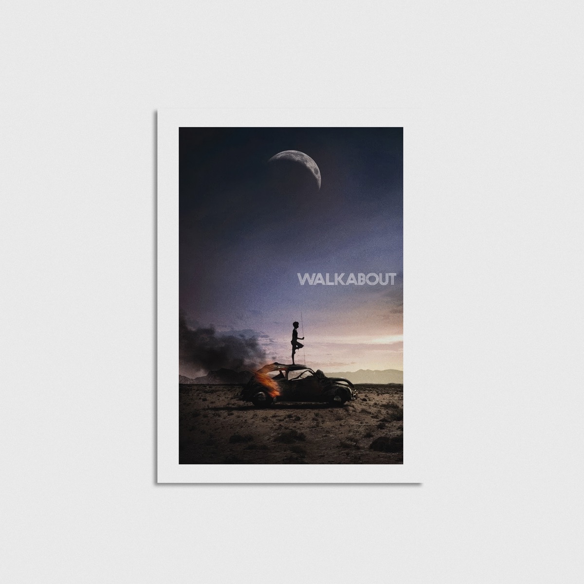 Walkabout film posteri, çerçevesiz poster