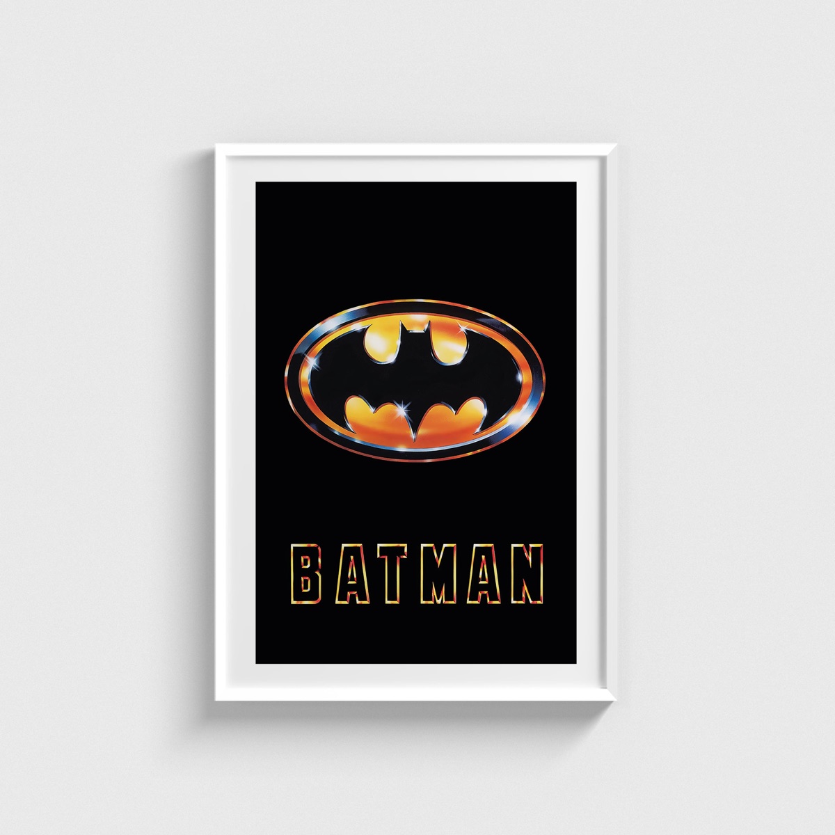 Batman film posteri, beyaz çerçeveli tablo