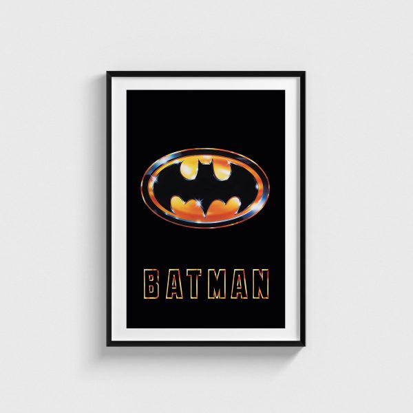 Batman film posteri, siyah çerçeveli tablo