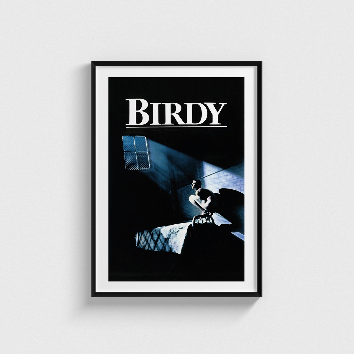 Birdy film posteri, siyah çerçeveli tablo