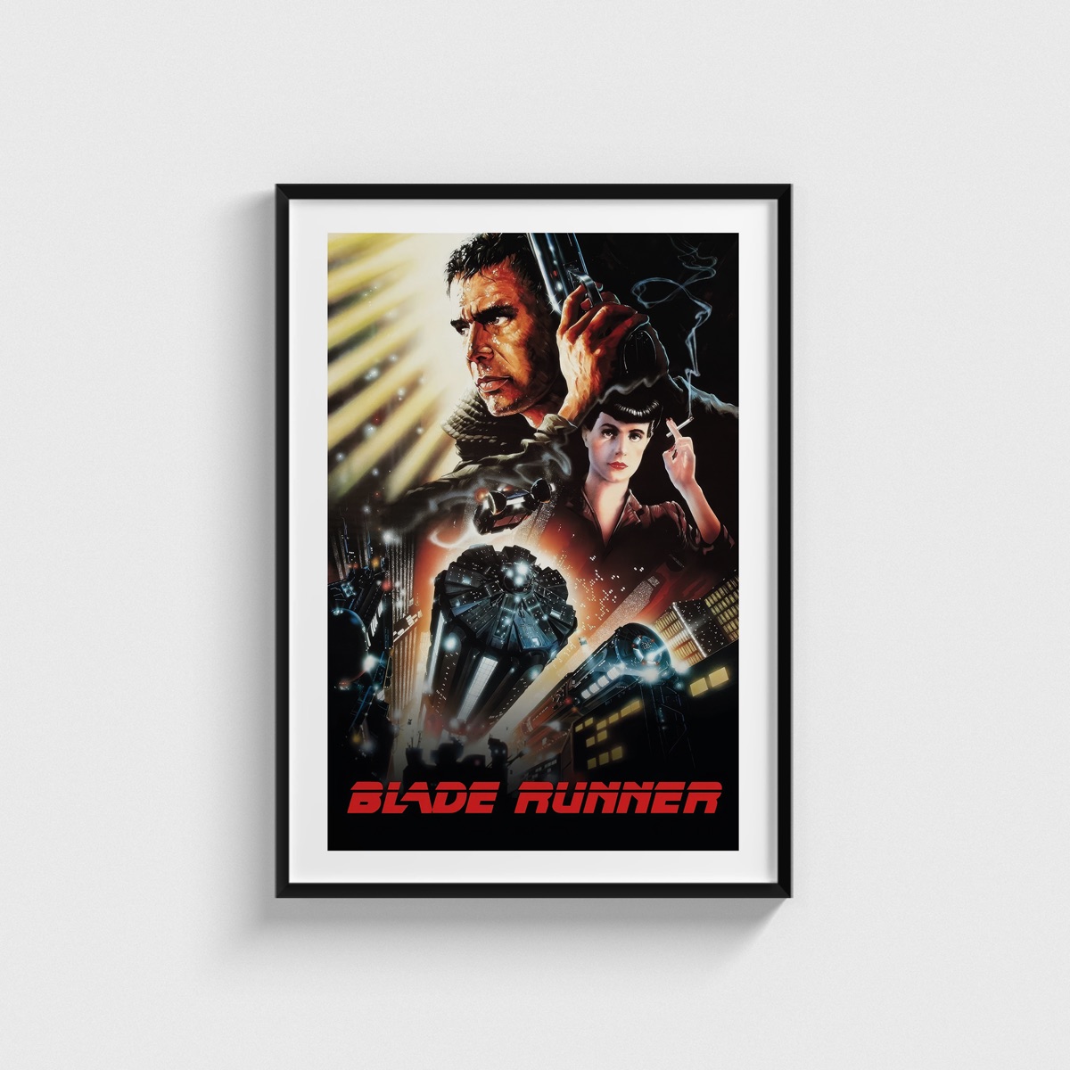 Blade Runner film posteri, siyah çerçeveli tablo