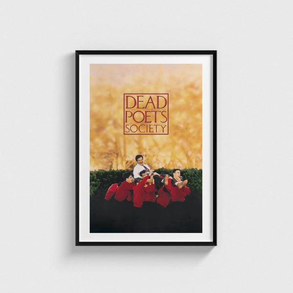 Dead Poets Society film posteri, siyah çerçeveli tablo