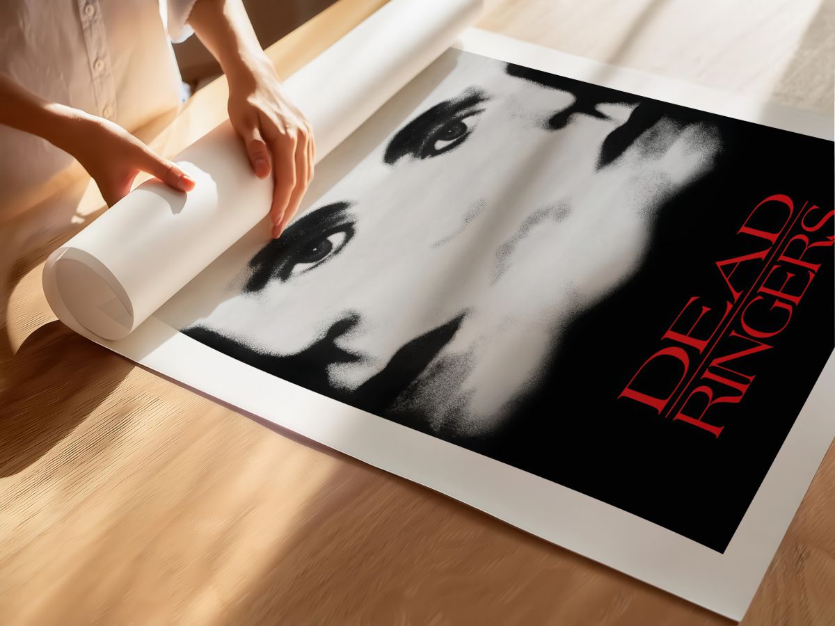 Dead Ringers (1988) Film Posteri, rulo yapılmış çerçevesiz poster
