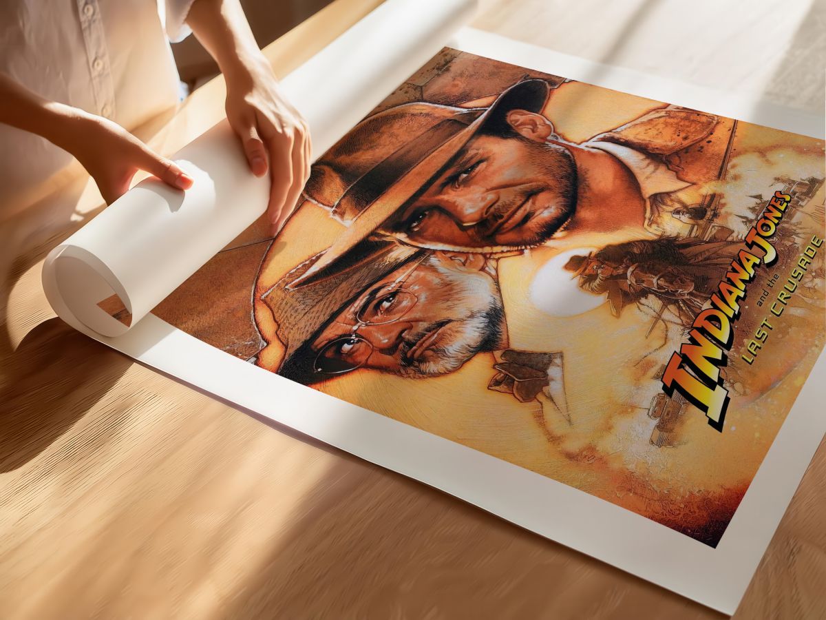 Indiana Jones and the Last Crusade (1989) Film Posteri, rulo yapılmış çerçevesiz poster