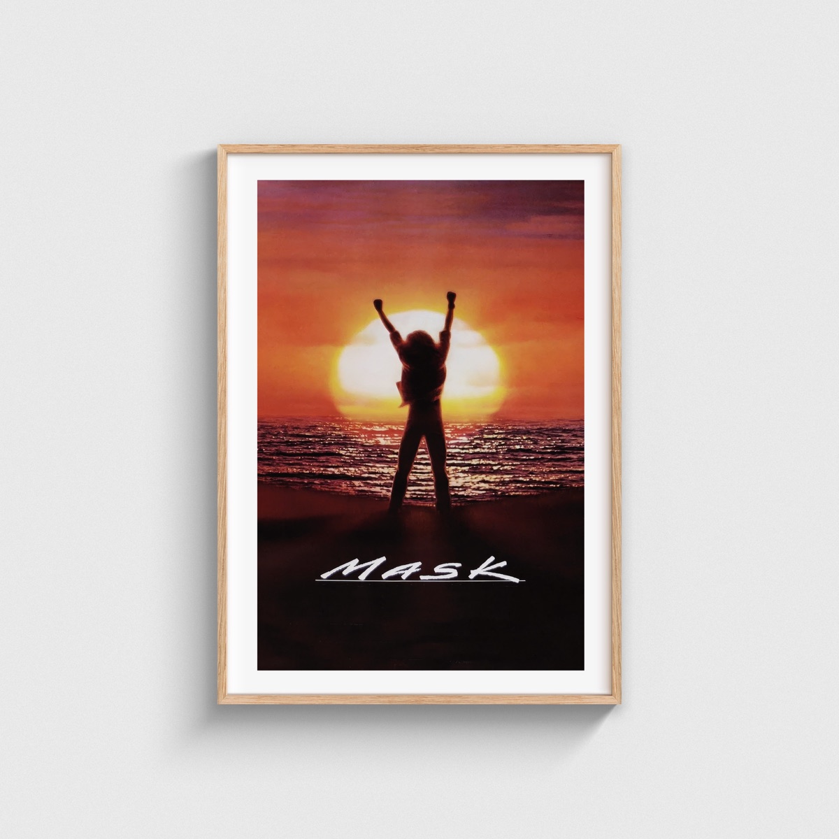 Mask film posteri, ahşap çerçeveli tablo