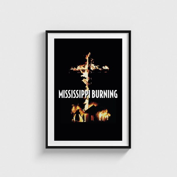 Mississippi Burning film posteri, siyah çerçeveli tablo