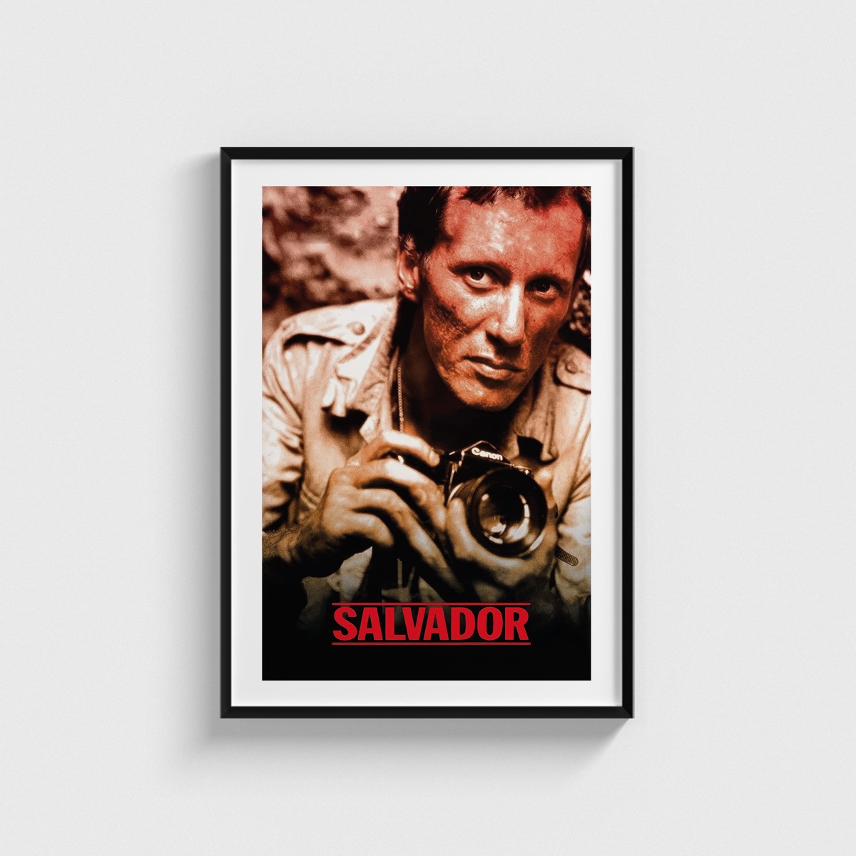 Salvador film posteri, siyah çerçeveli tablo