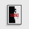 Scarface (1983) film posteri, siyah çerçeveli tablo