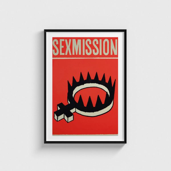 Sexmission film posteri, siyah çerçeveli tablo