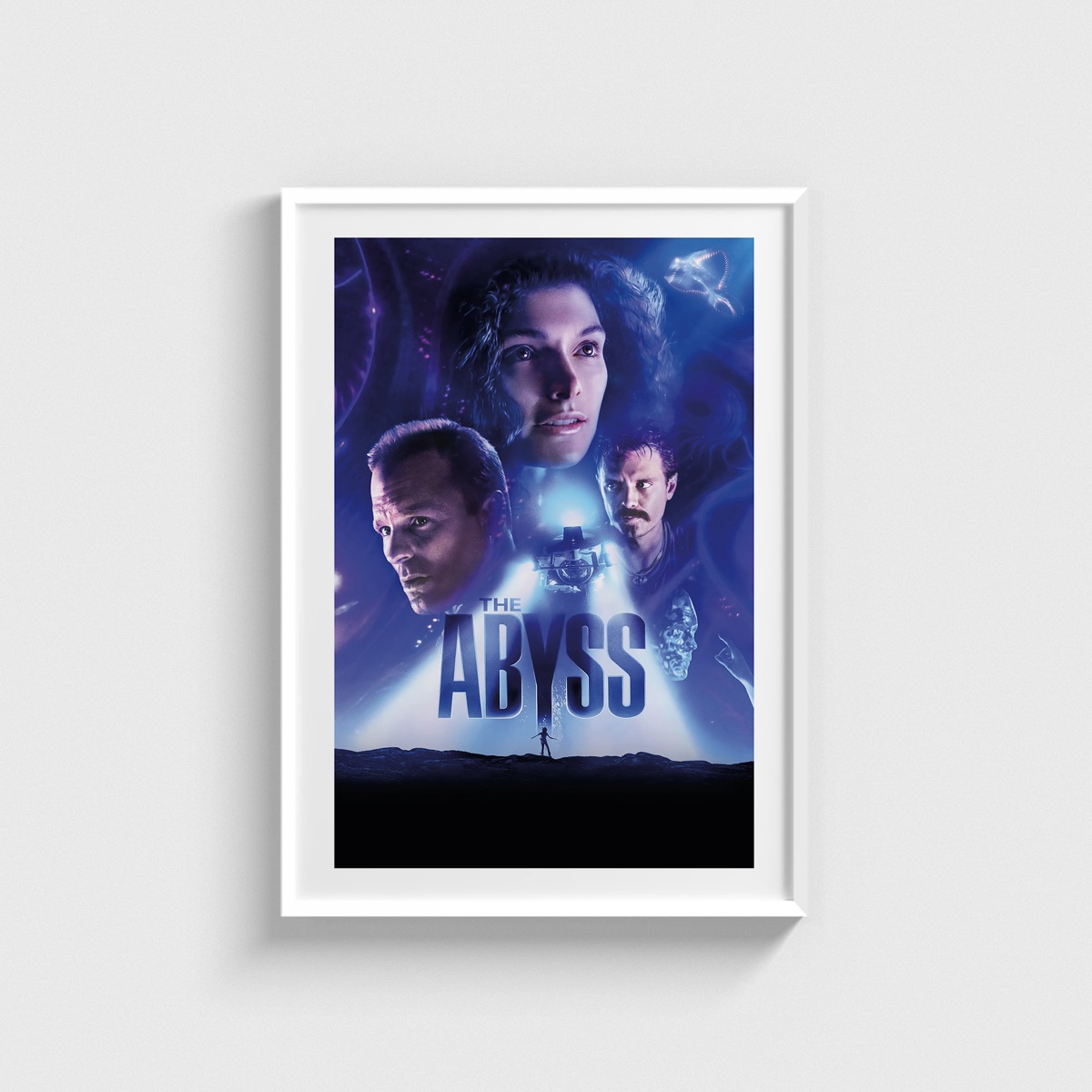 The Abyss film posteri, beyaz çerçeveli tablo