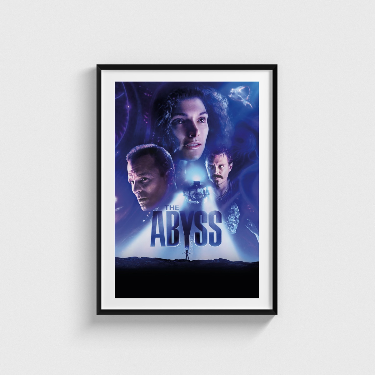 The Abyss film posteri, siyah çerçeveli tablo