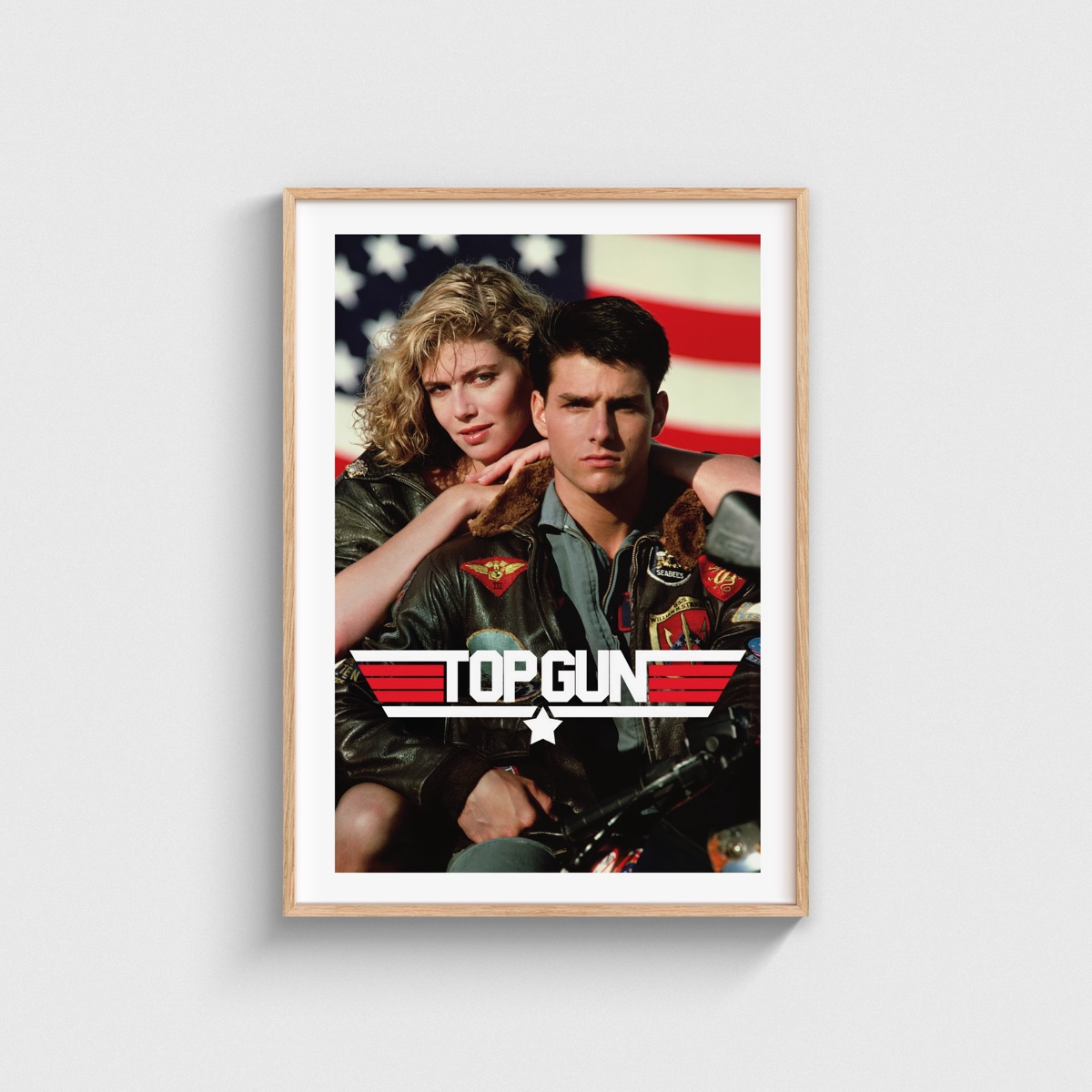 Top Gun film posteri, ahşap çerçeveli tablo