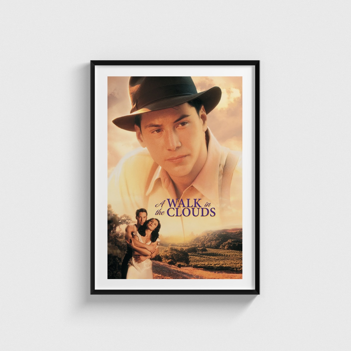 A Walk in the Clouds film posteri, siyah çerçeveli tablo