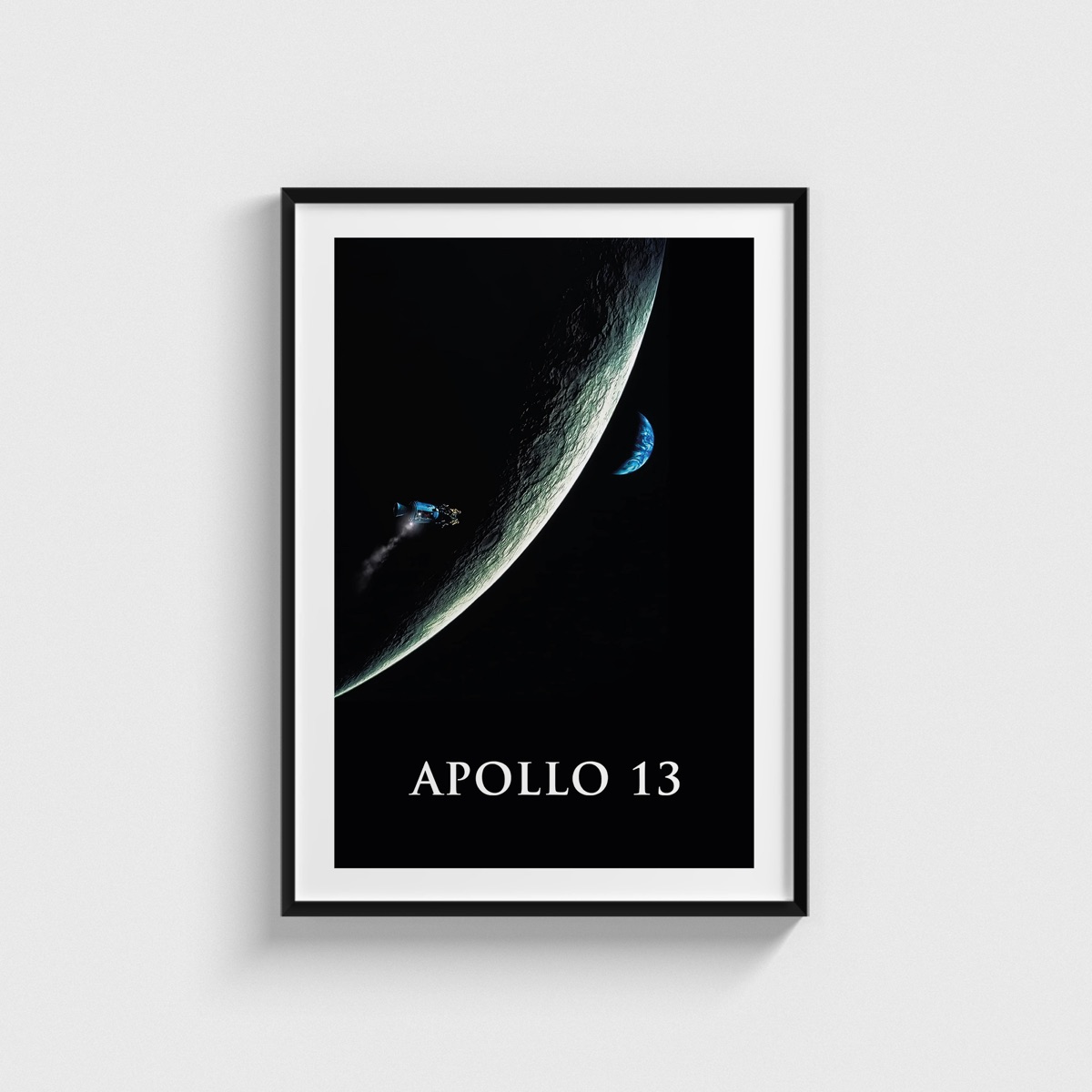 Apollo 13 film posteri, siyah çerçeveli tablo