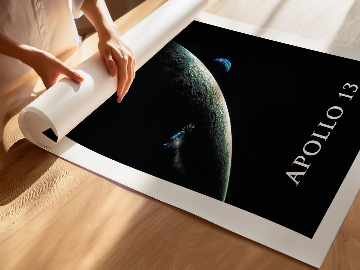 Apollo 13 (1995) Film Posteri, rulo yapılmış çerçevesiz poster